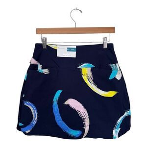 NWT Lady Hagen | Women's Golf Tummy Control Skort Navy Abstract Design S